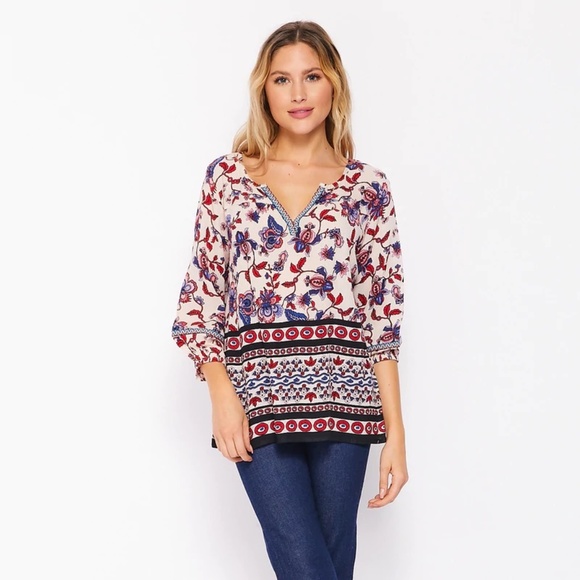 Bila Floral Boho top - Picture 1 of 4